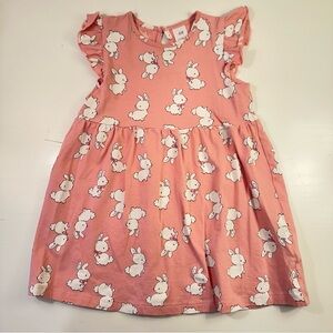 H&M Pink Cotton Bunny Dress 2T